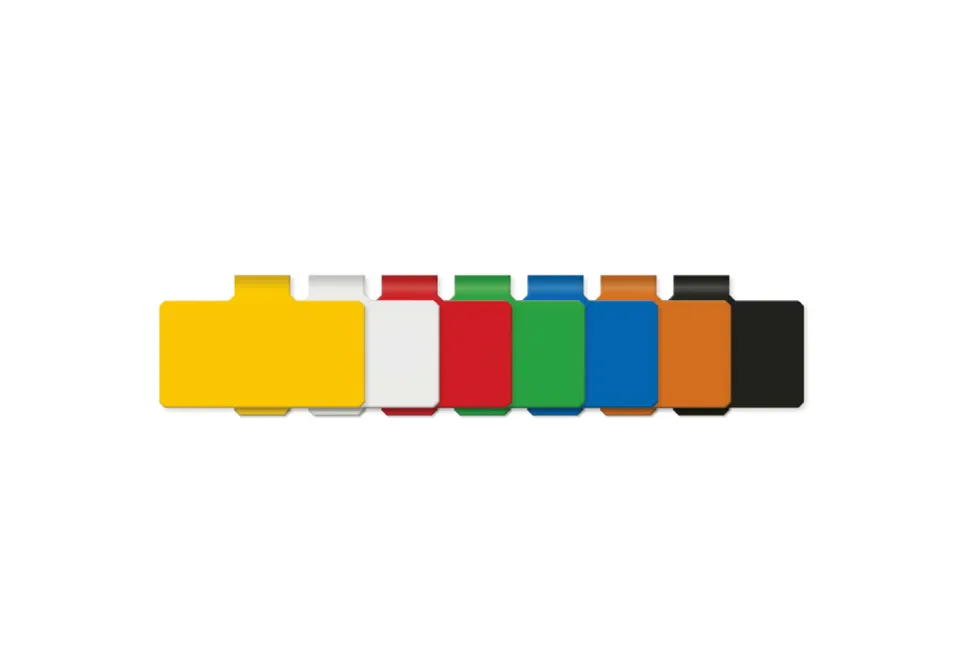 Clip porte-étiquette PTL rouge 55x30mm