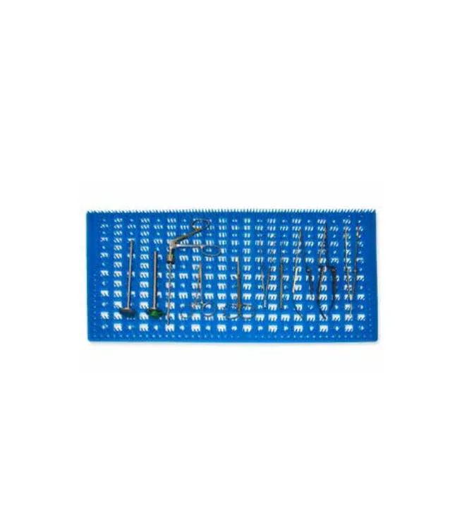 Tapis en silicone à picots, bleu, dimensions : 480x250x7mm