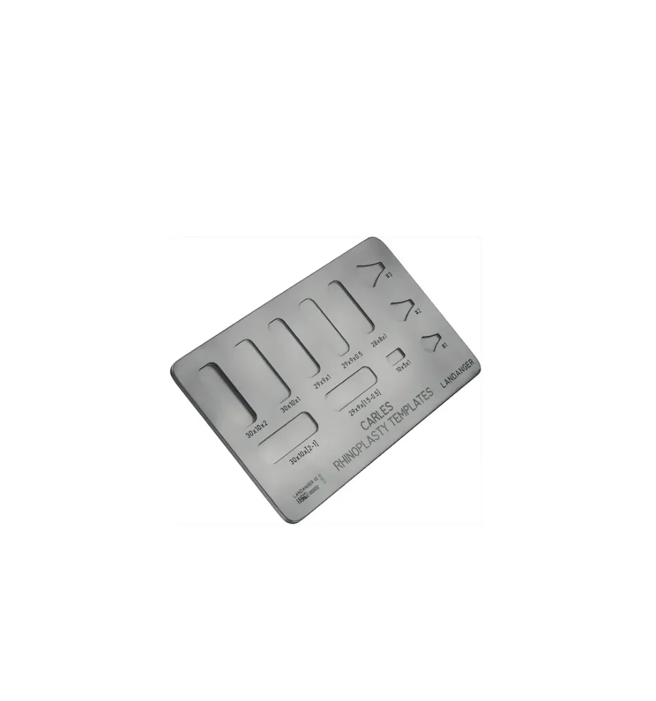 [I000012] CARLES RHINOPLASTY ADVANCED TEMPLATES PLATE  (11 INPRINTS) WITH SCALE 130X80MM 