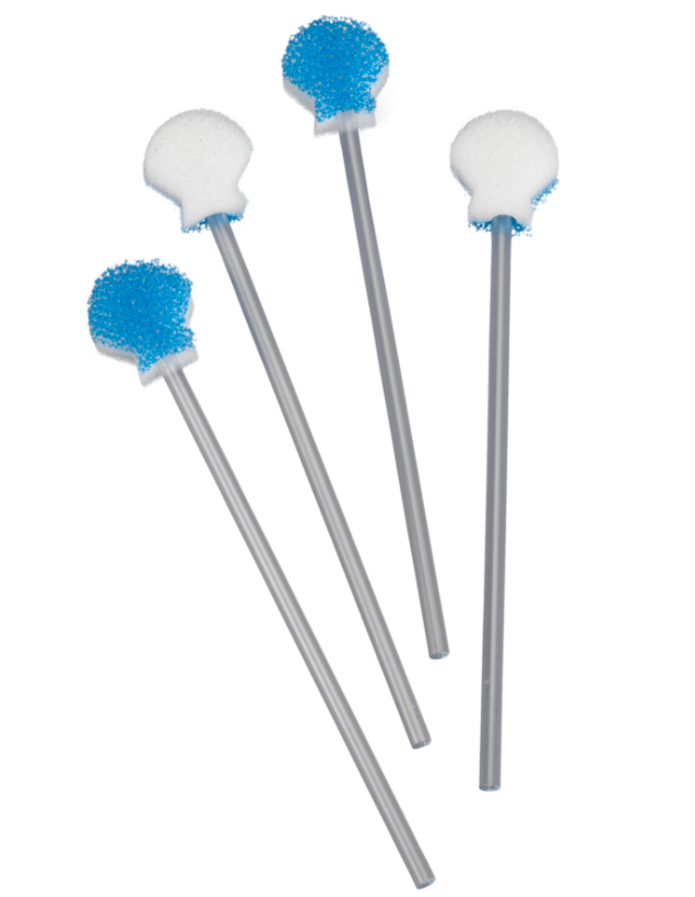 GRATTE-LANGUE MOUSSE BI-FACE MANCHE PLASTIQUE