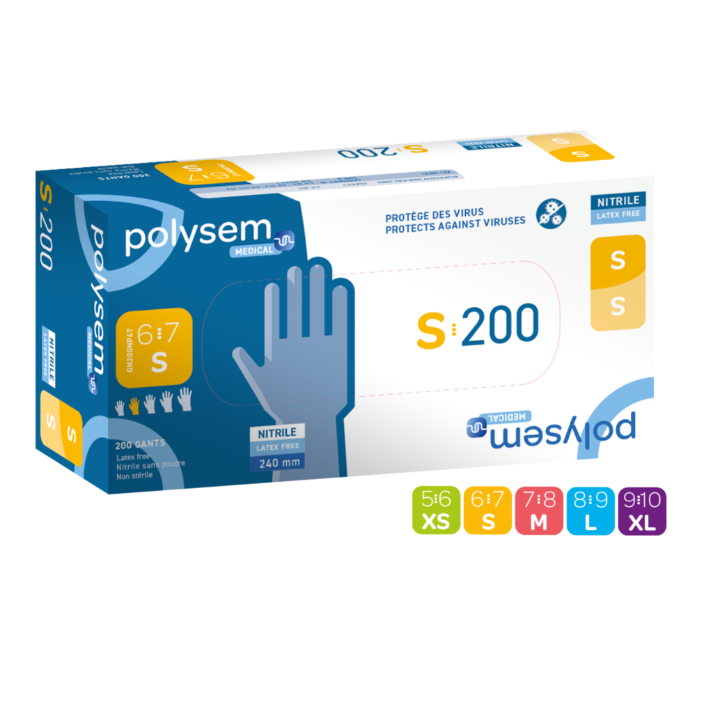 Non-sterile powder-free nitrile glove 240mm T S 67