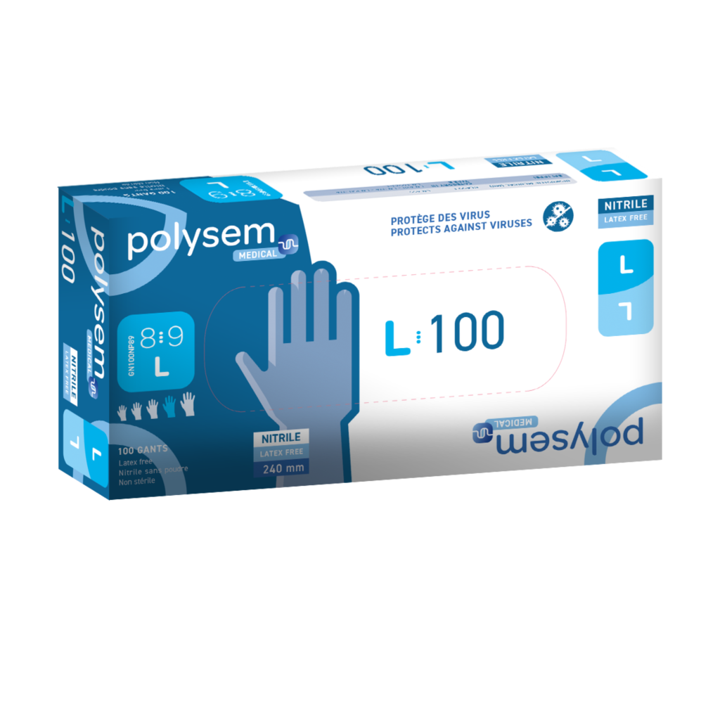 [GN200NP89] Non-sterile powder-free nitrile glove 240mm T L 89