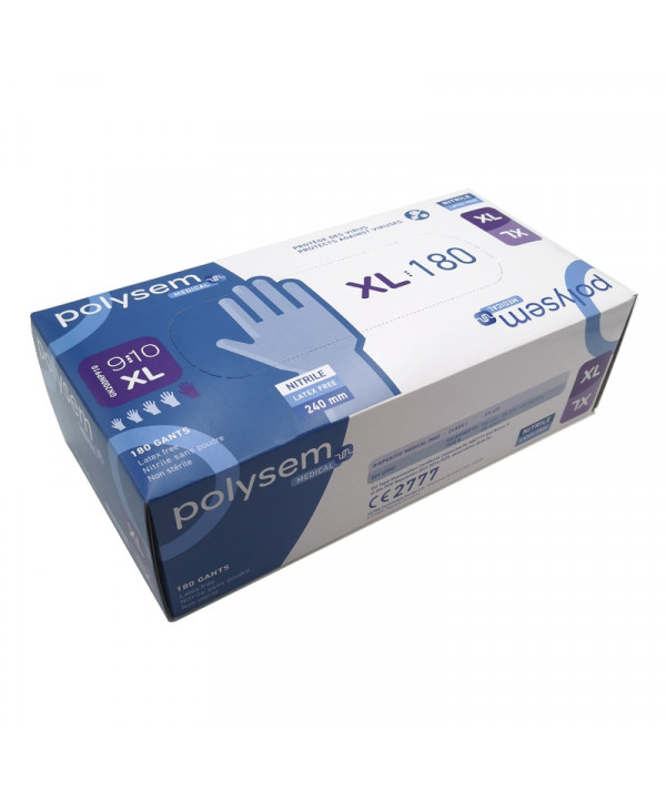 Gant nitrile non sterile non poudre 240mm T XL 910