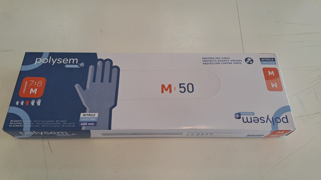 Guanto in nitrile senza polvere non sterile 400mm T M 78