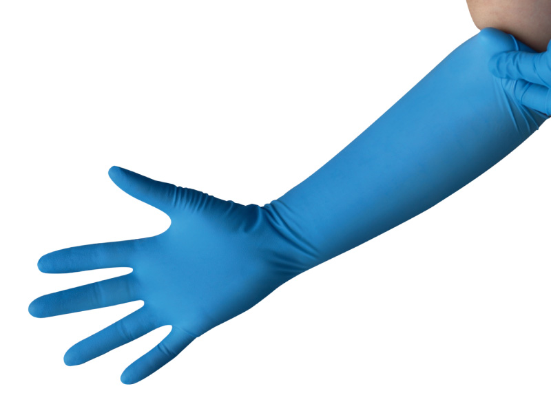 Guanto in nitrile non sterile, non privo di polvere, 400mm, T XL 910