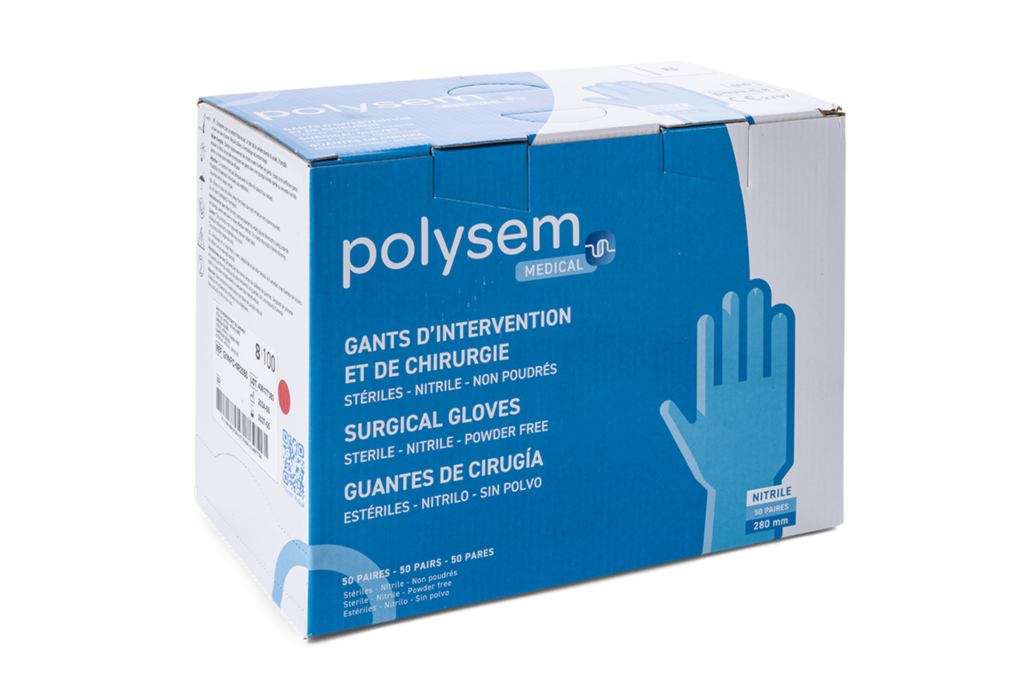 NITRILE PROCEDURE AND SURGERY GLOVES SIZE 6.5 NON STERILE POWDER