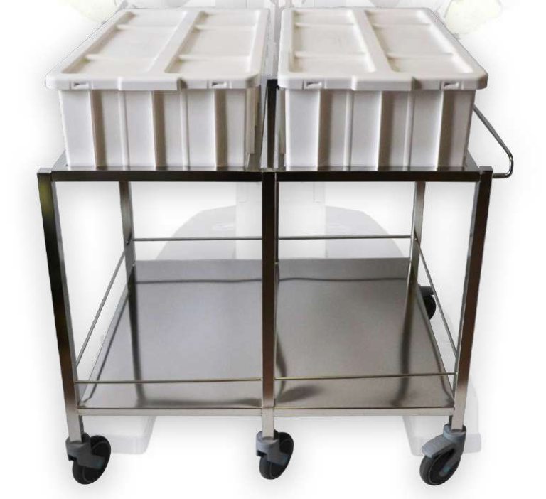 [N.02.211/12D] DOUBLE TROLLEY FOR 40L or 55L BINS