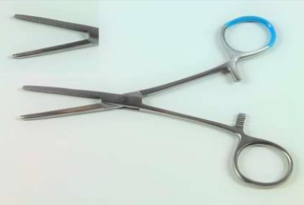 [8001703] Hemostatic forceps 14 cm sterile stainless steel