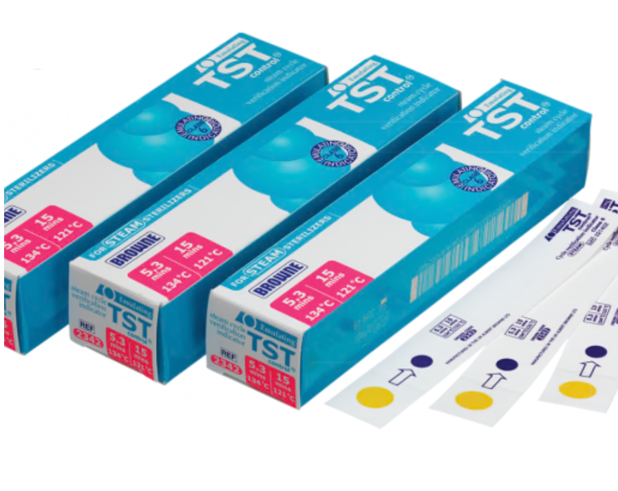 [2342AB] TST Control indicateurs vapeur 134°C / 5,3 min ou 121°C / 15 min