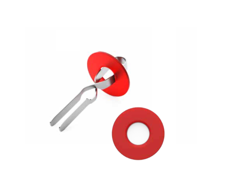 [20419] Supporto in plastica, rosso, 6mm