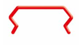 [20406] Clamp holder 70mm, red