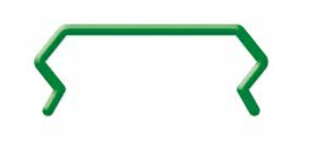 [20412] Supporto per morsetto da 80 mm, verde