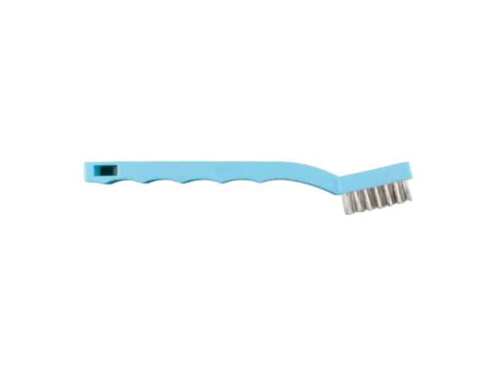 BROSSE BLEU CLAIR EN ACIER AVEC POILS DE 15 MM