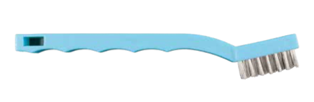 LIGHT BLUE STEEL BRUSH WITH 15 MM BRIGES