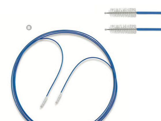 [EB10103] Brosses de nettoyage à usage unique pour endoscopes, à  2 têtes, vert