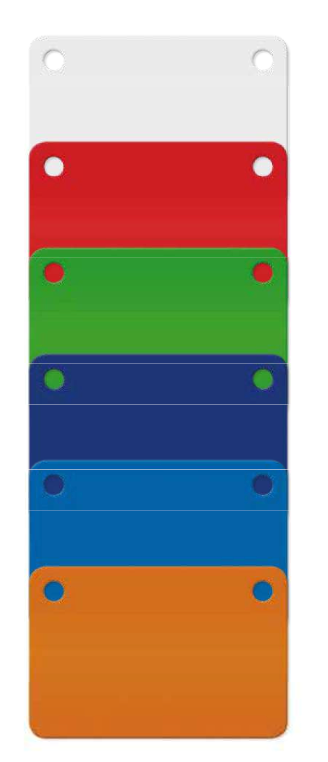 Inserti in plastica 60x40 mm, rosso