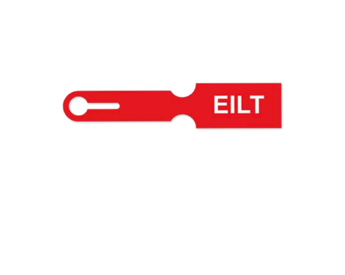 Etichetta per valigia per cestino "Eilt", rosso