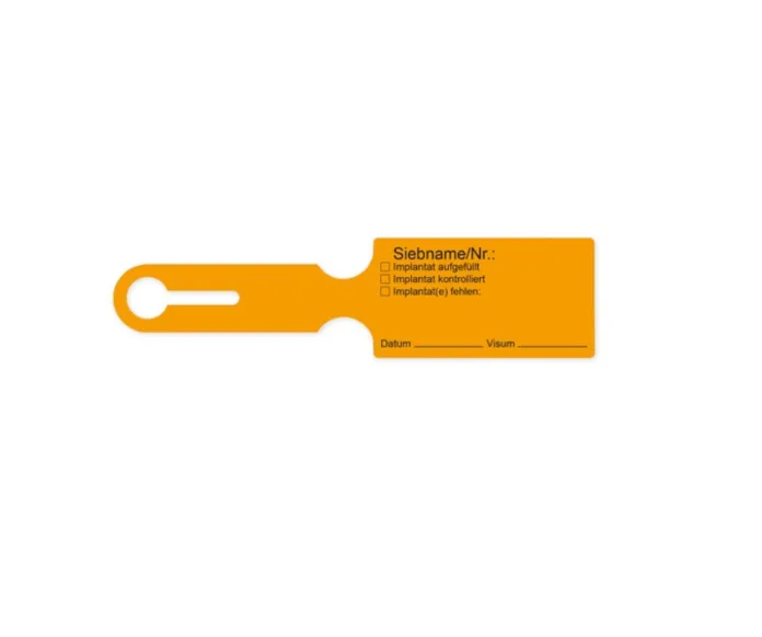Basket suitcase label "Basket name / No.:", orange