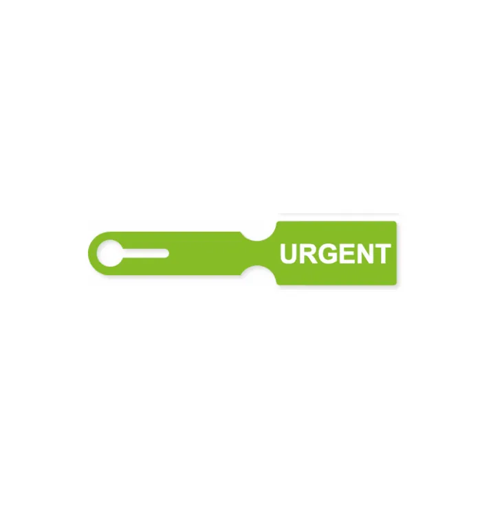 [09570] Etichetta vallise verde "URGENT", 240x50 mm