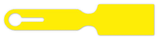 Suitcase labels for baskets, yellow, 240 x 50 mm