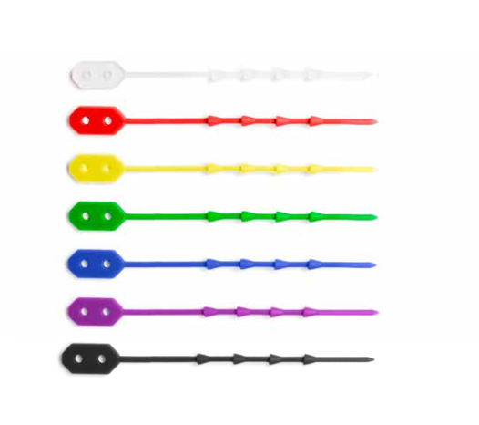 Collier de serrage en silicone, 110mm, jaune