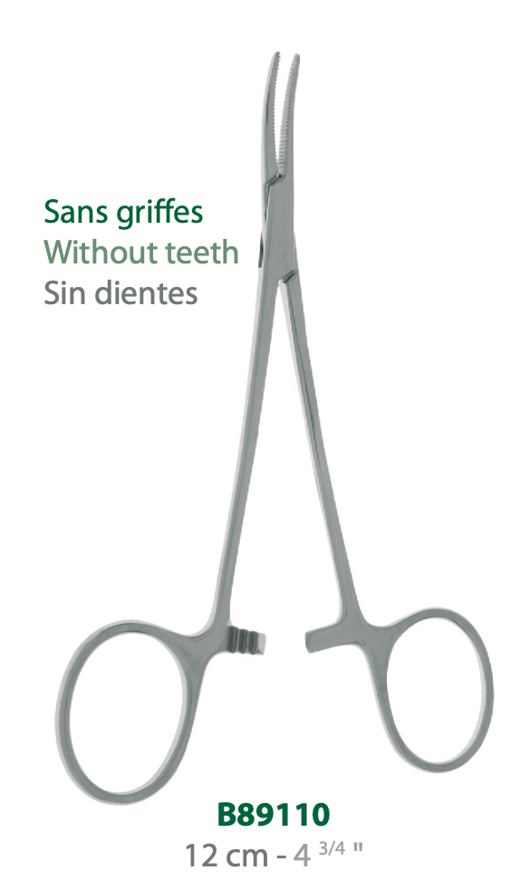 [B89110-50] LANDANGER 'S' PINCE HALSTEAD SANS GRIFFES, COURBE