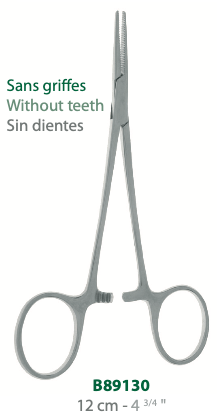 LANDANGER 'S' PINZA DI HALSTEAD SENZA DENTI, DRITTA L:120MM