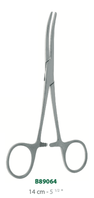 LANDANGER 'S' CURVED KOCHER CLAMB WITHOUT TEETH L:140MM