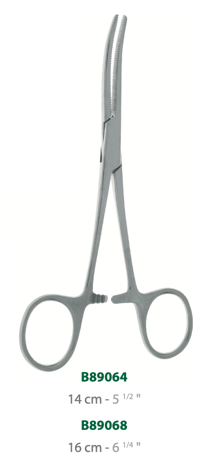 [B89068-50] LANDANGER 'S' CURVED KOCHER CLAMB WITHOUT TEETH