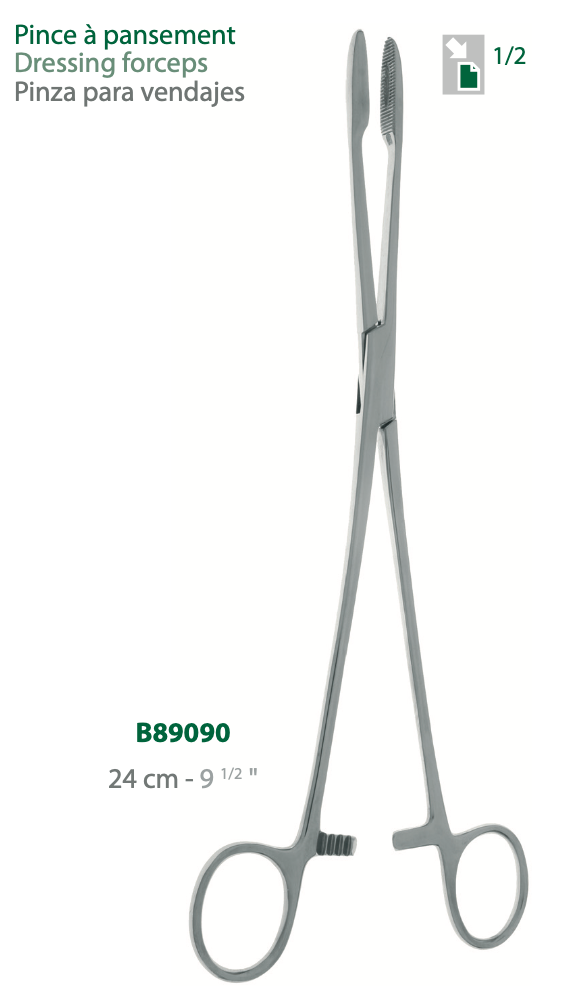 [B89090-50] LANDANGER 'S' PINCE A PANSEMENT, DROITE L:260MM