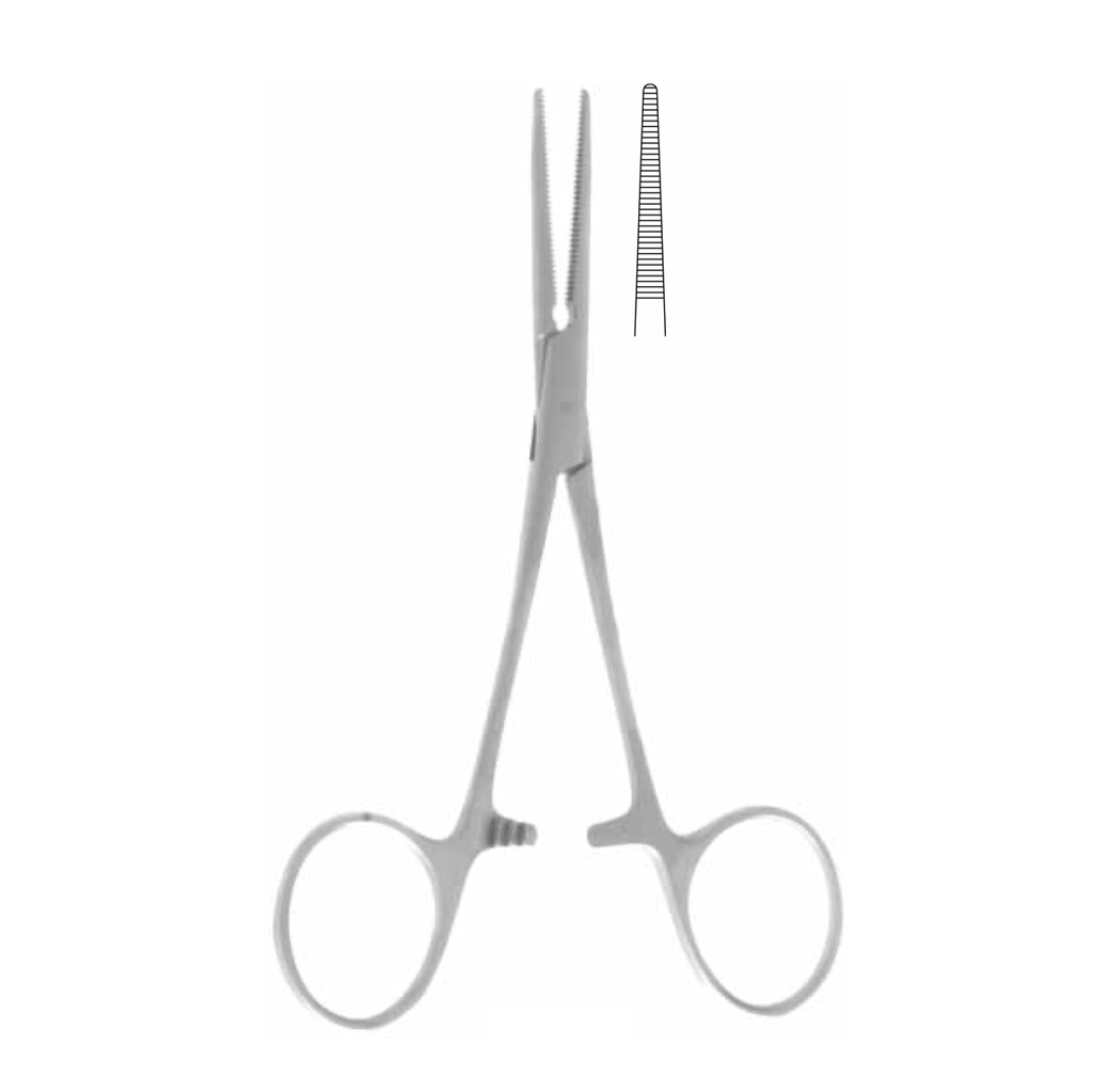 [B50230] KOCHER STRAIGHT FORCEPS L:240MM WITH TEETH