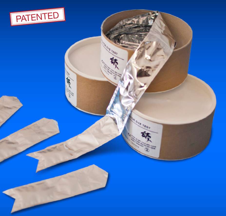 Push Indicator Dye Test Blau